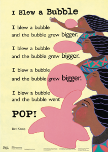 People blowing bubbles.