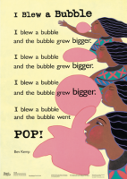 People blowing bubbles.