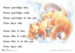 Bears with porridge.