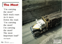 Log truck on a gravel road.