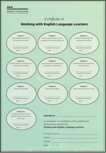 Certificate for completion of WELLS modules.