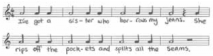 Example of a student's own chant.