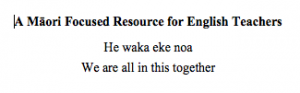 māori focused resource.