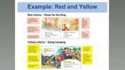 Red and yellow.