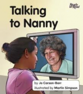 Child talking to grandparent on the computer.