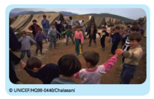 UNICEF - group of children playing a game.