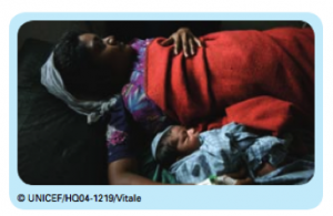 UNICEF - mother and baby sleeping.