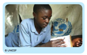 UNICEF - student reading.